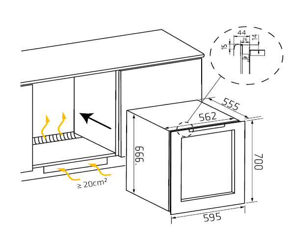 TDLW9070 wine cooler
